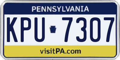 PA license plate KPU7307
