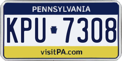 PA license plate KPU7308