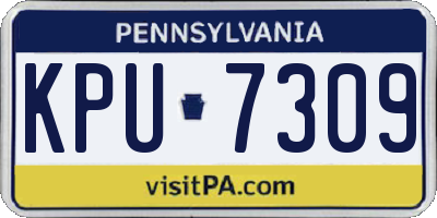 PA license plate KPU7309