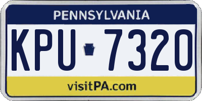 PA license plate KPU7320