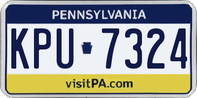 PA license plate KPU7324