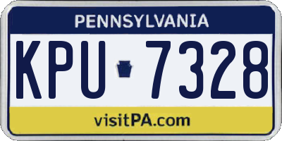 PA license plate KPU7328