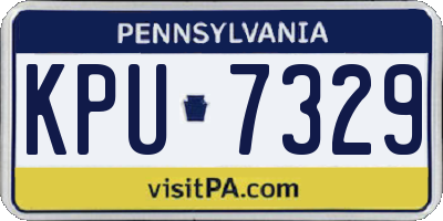 PA license plate KPU7329