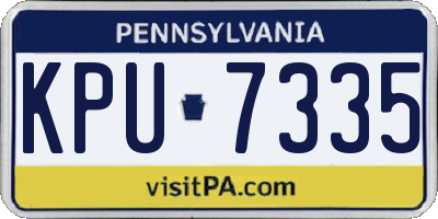 PA license plate KPU7335