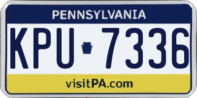 PA license plate KPU7336