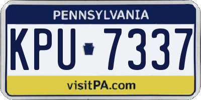 PA license plate KPU7337