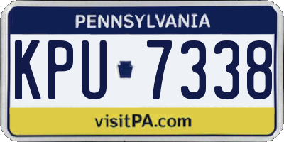 PA license plate KPU7338