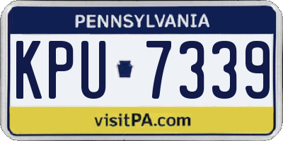 PA license plate KPU7339