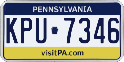 PA license plate KPU7346