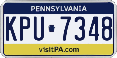 PA license plate KPU7348