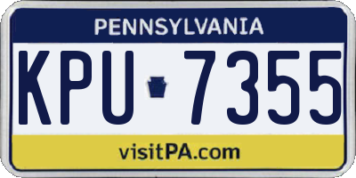 PA license plate KPU7355