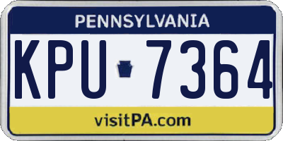 PA license plate KPU7364