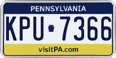 PA license plate KPU7366