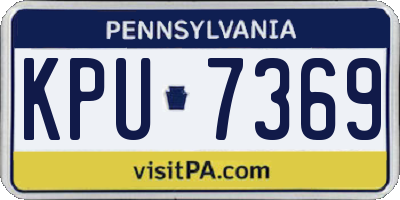 PA license plate KPU7369