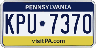 PA license plate KPU7370