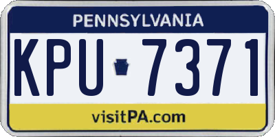 PA license plate KPU7371