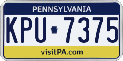 PA license plate KPU7375
