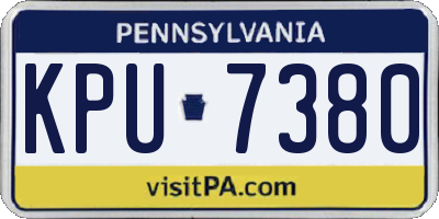 PA license plate KPU7380