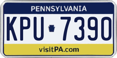PA license plate KPU7390