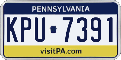 PA license plate KPU7391