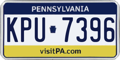 PA license plate KPU7396