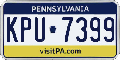 PA license plate KPU7399