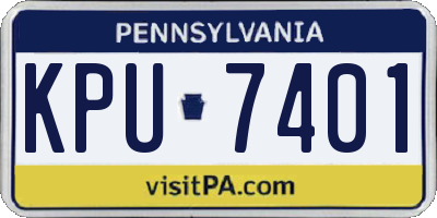 PA license plate KPU7401