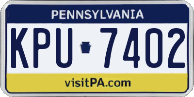 PA license plate KPU7402