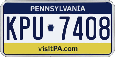 PA license plate KPU7408