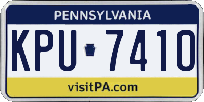 PA license plate KPU7410