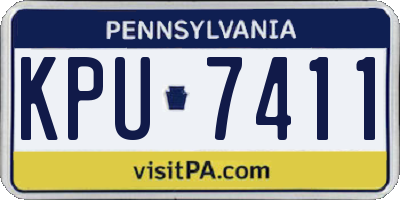 PA license plate KPU7411