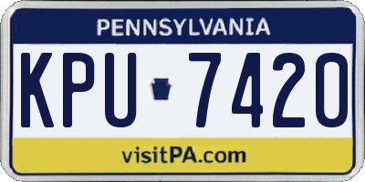 PA license plate KPU7420