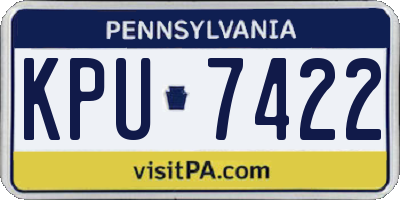 PA license plate KPU7422