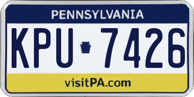 PA license plate KPU7426