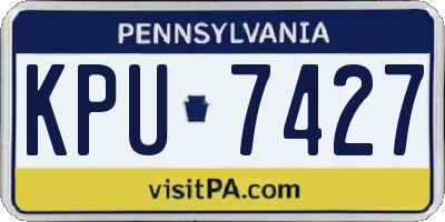 PA license plate KPU7427