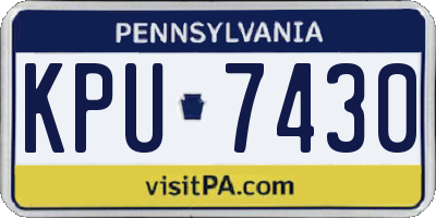 PA license plate KPU7430