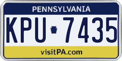 PA license plate KPU7435