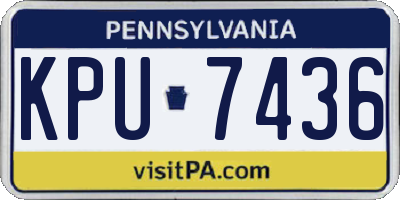 PA license plate KPU7436