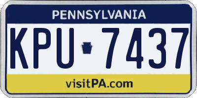 PA license plate KPU7437
