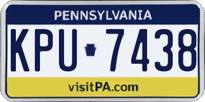 PA license plate KPU7438