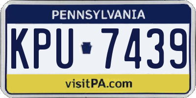 PA license plate KPU7439