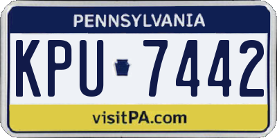 PA license plate KPU7442
