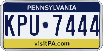 PA license plate KPU7444