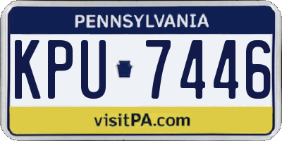 PA license plate KPU7446