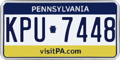 PA license plate KPU7448