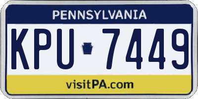 PA license plate KPU7449