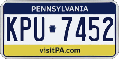 PA license plate KPU7452