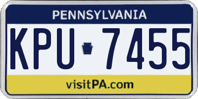PA license plate KPU7455