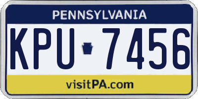 PA license plate KPU7456