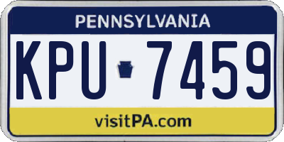 PA license plate KPU7459